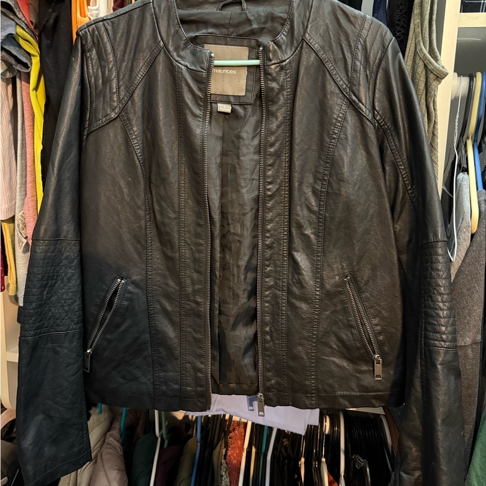 Maurices Black Faux Leather Jacket